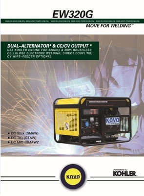 MOTOR DC KOVO EW320G Máquina geradora de solda a gasolina para o Groupe Autonome De Soudage