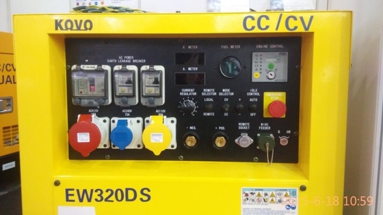 Gerador de soldagem por arco diesel portátil de 400 Amp EW320DST com corrente nominal de 280 CC/CV