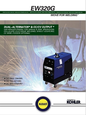 KOVO GASOLINE EW320G R Máquina de solda para geração de energia durável 930*620*640MM