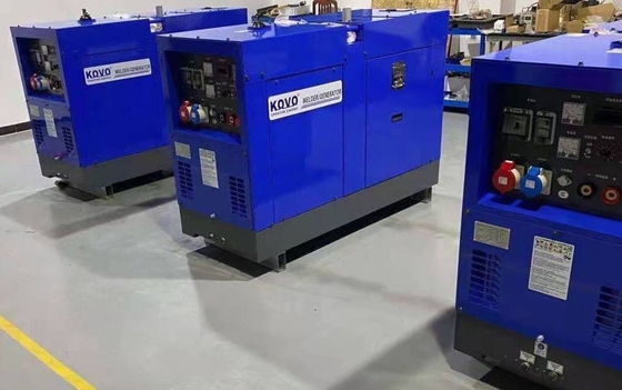 Soldadura com KOVO Diesel Dual Holder Permanent Magnet Welder Generator DC600A DGW500 a 85V de Tensão de Saída